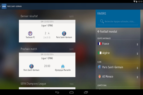 Coupe du Monde 2014 sur Android 1