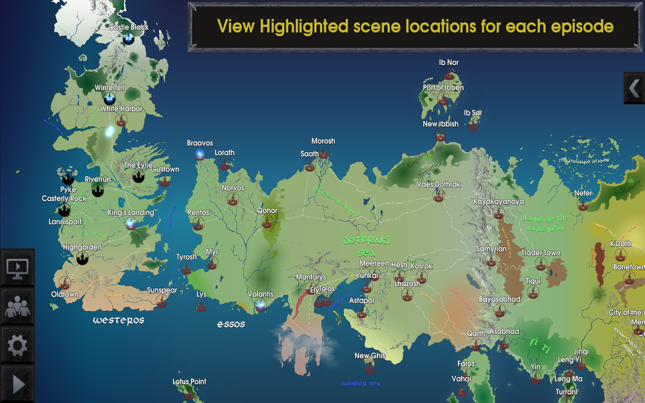 Map For Game Of Thrones Localisez Les Scènes Android Zone