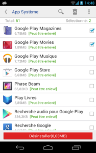 Désinstalleur App Sytème b