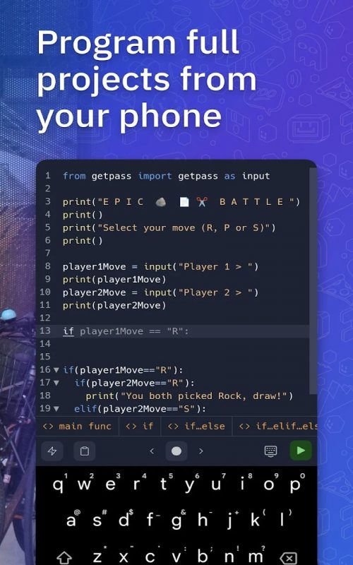 Replit coder mobile c