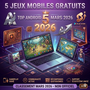 Lire la suite à propos de l’article Top 5 meilleurs jeux mobiles Android gratuits Mars 2026